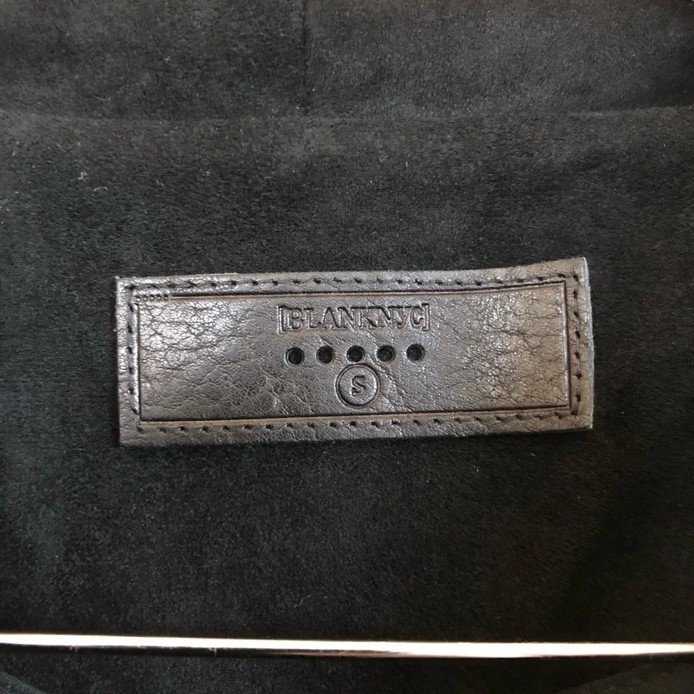blank nyc | black legendary jacket zippered jacket small - Picture 7 of 8